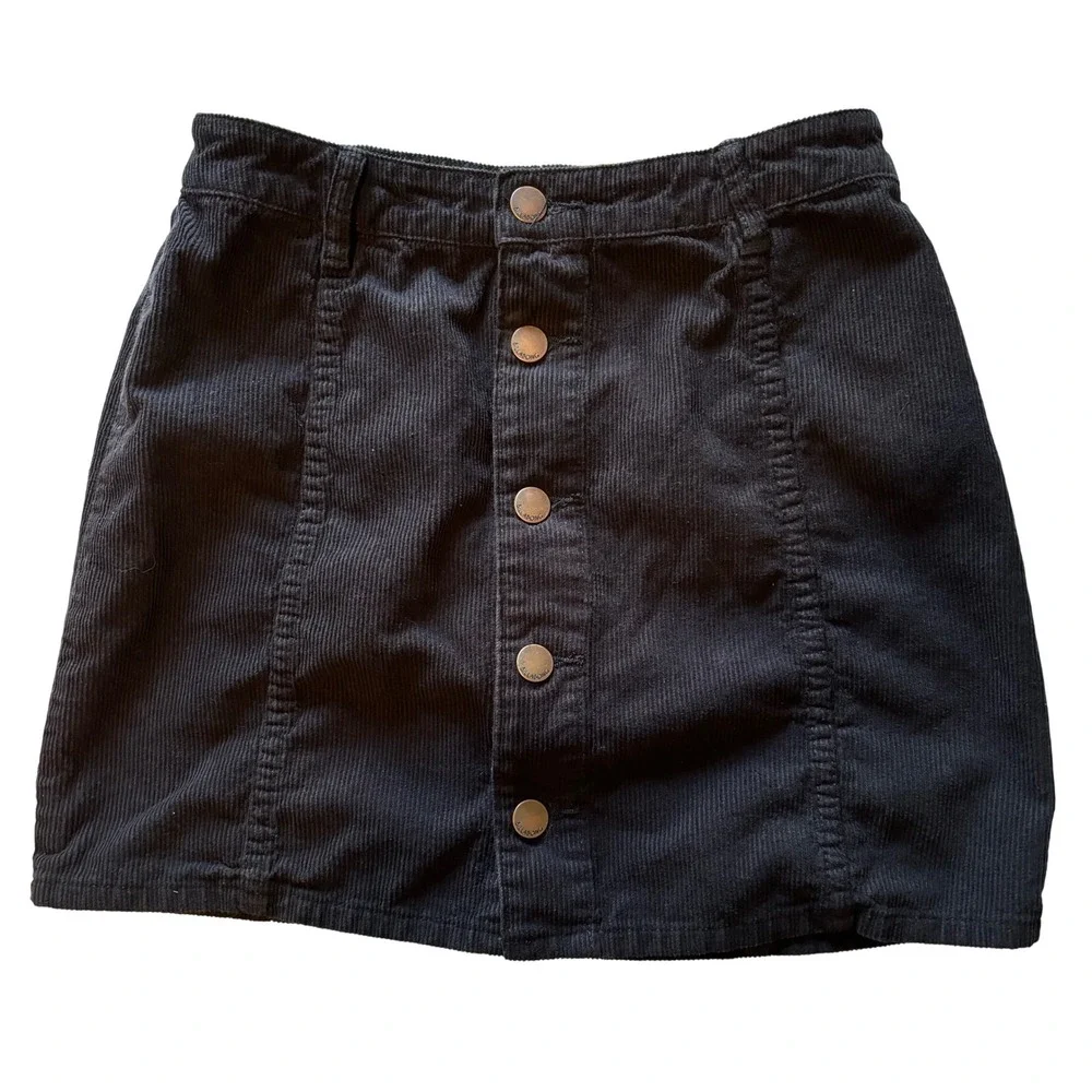 Billabong Push My‎ Buttons Corduroy Mini Skirt Size 28